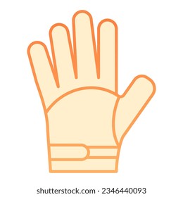 Icono plano de guante. Iconos naranjas de ropa cálida de estilo moderno y plano. Diseño de gradiente de ropa protectora, diseñado para web y aplicación. Eps 10