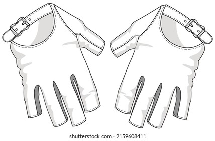 glove flat sketch vector illustration