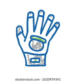 glove for gardening doodle icon sketch vector. glove for gardening sign. isolated symbol illustration