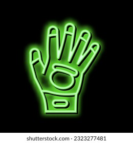 glove for gardening neon light sign vector. glove for gardening illustration