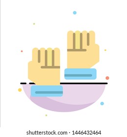Glove, Gloves, Goalkeeper, Sport Abstract Flat Color Icon Template