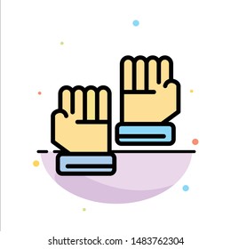 Glove, Gloves, Goalkeeper, Sport Abstract Flat Color Icon Template