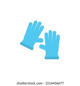 glove glyph flat vector icon