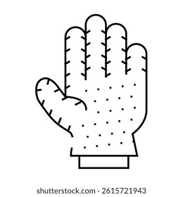 glove groomer line icon vector. glove groomer sign. isolated contour symbol black illustration