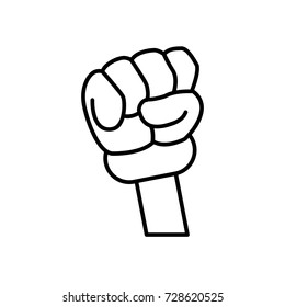 Glove hand clenched