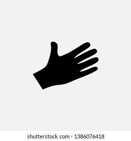 glove hand icon sign signifier vector