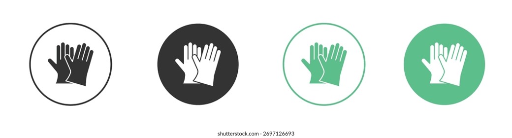 Handschuh-Ikone für Design und Web.
