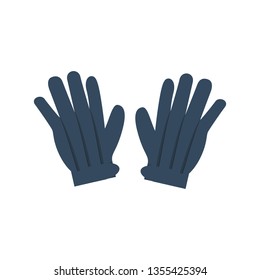 glove icon in flat style isolated vector illustration on white transparent background
