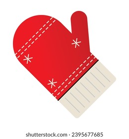 glove icon in flat style isolated vector illustration on white transparent background. Christmas glove icon vector
