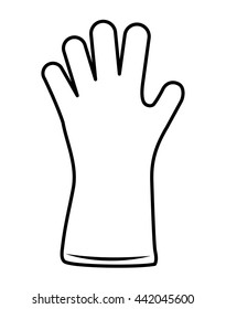 Glove icon. Gardening design. Vector graphic 
