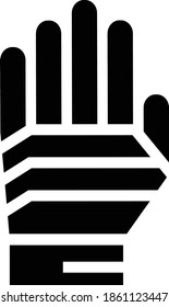 Glove Icon in Glyph Style