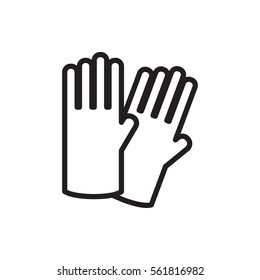 Glove Icon Illustration Isolated Vector Sign Symbol