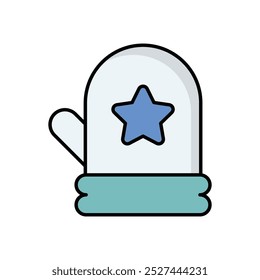 Glove icon isolated on a white background. Vector illustration.