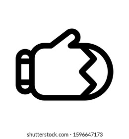 glove icon isolated sign symbol vector illustration - high quality black style vector icons

