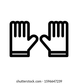 glove icon isolated sign symbol vector illustration - high quality black style vector icons
