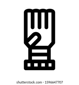 glove icon isolated sign symbol vector illustration - high quality black style vector icons
