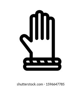 glove icon isolated sign symbol vector illustration - high quality black style vector icons

