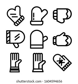 glove icon isolated sign symbol vector illustration - Collection of high quality black style vector icons
