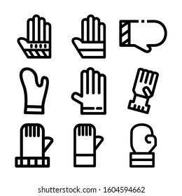 glove icon isolated sign symbol vector illustration - Collection of high quality black style vector icons
