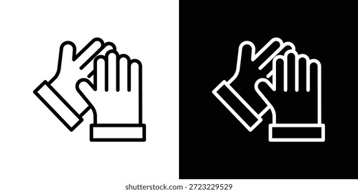 Ícone de luva logotipo conceito em traçados