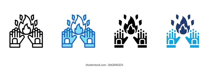 Icono de guante Multi Style Ilustración vectorial