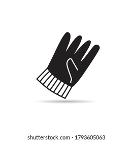 glove icon on white background vector