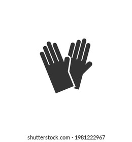 a glove icon on a white background