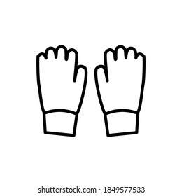 glove icon outline style for your web design