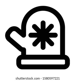 glove icon outline vector design