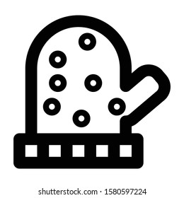 glove icon outline vector design