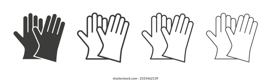 Glove icon pack. vector illustration