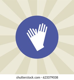 glove icon. sign design. background