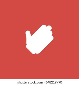 glove icon. sign design. red background