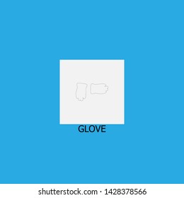 glove icon sign signifier vector