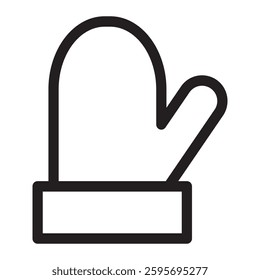 Glove icon with a simple and functional design, symbolizing protection, warmth, and safety. Ideal for winter, work, and sports themes.