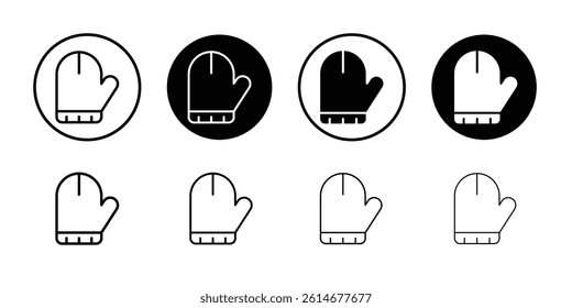 Glove icon Simple outline vector logo