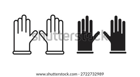 Glove icon symbol. Vector EPS 10. line and glyph icon