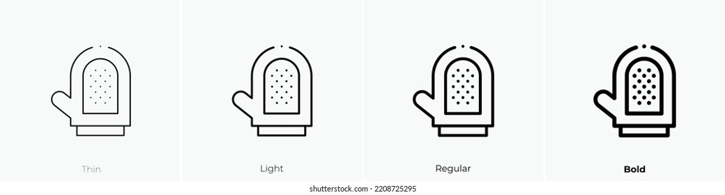 glove icon. Thin, Light Regular And Bold style design isolated on white background