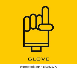 Glove icon vector