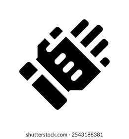 glove icon. vector glyph icon for your website, mobile, presentation, and logo design.