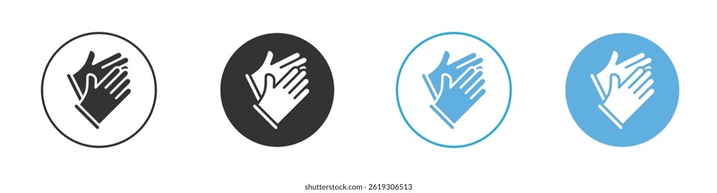 Conjunto gráfico de Vector de icono de guante