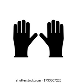 Glove icon vector illustration isolated on white. 