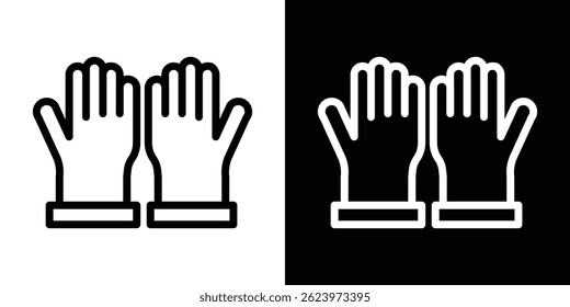 Vector del icono del guante, Plantilla del logotipo de la ilustración en estilo de moda