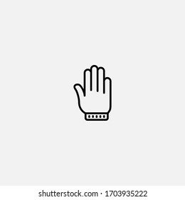 Vektorillustration-Illustrationszeichen für Handschuhe