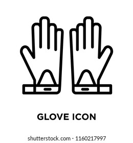 Glove icon vector isolated on white background, Glove transparent sign , linear symbol and stroke design elements in outline style
