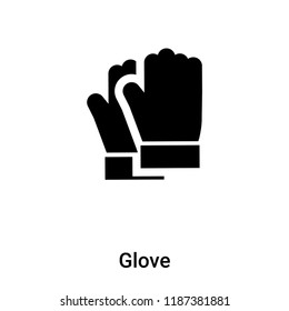 Glove icon vector isolated on white background, logo concept of Glove sign on transparent background, filled black symbol