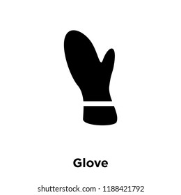 Glove icon vector isolated on white background, logo concept of Glove sign on transparent background, filled black symbol