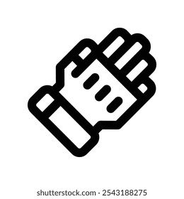 ícone de luva. ícone de linha de vetor para seu site, celular, apresentação e design de logotipo.