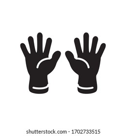 Vektorillustration-Symbolvorlage für Handschuhe