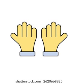 Handschuh-Symbol auf weißem Hintergrund, Vektorgrafik